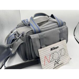Nikon N2020 AF 35mm Camera & SB-20 Flash/Strap/Manuals brush oil etc carry case
